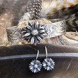 Wildflower Floral Boho Cuff Bracelet