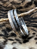 Animal Print Bangle Sterling Silver Bangle Bracelet