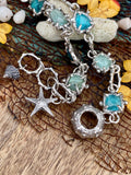 Poseidon Sea Gem hand cast sterling silver bracelet