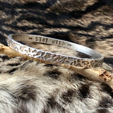 Animal Print Bangle Sterling Silver Bangle Bracelet