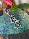Snake and Turquoise sterling silver necklace