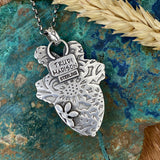 Rooster in the Garden Royston Turquoise sterling silver necklace