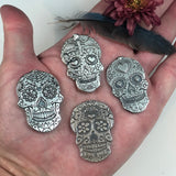 Sugar Skull "Xlarge" Castings Sterling silver