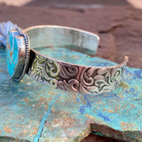 Wild Heart Floral Boho sterling silver cuff