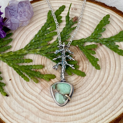 Lone Pine "N. Damele Turquoise" sterling silver necklace
