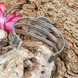 Rustic Boho Floral Kingman Cuff in Sterling Silver statement bracelet