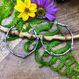 Twig Hoops Hand cast "real" twig branches