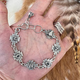 Howdy Cowgirl Aztec Sterling Silver hand carved bracelet