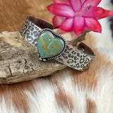Wild Heart Turquoise sterling silver cuff bracelet