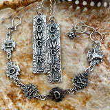 Cowgirl Bar Sterling Silver hand carved necklace
