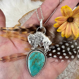 Buffalo Soldier Turquoise sterling silver necklace