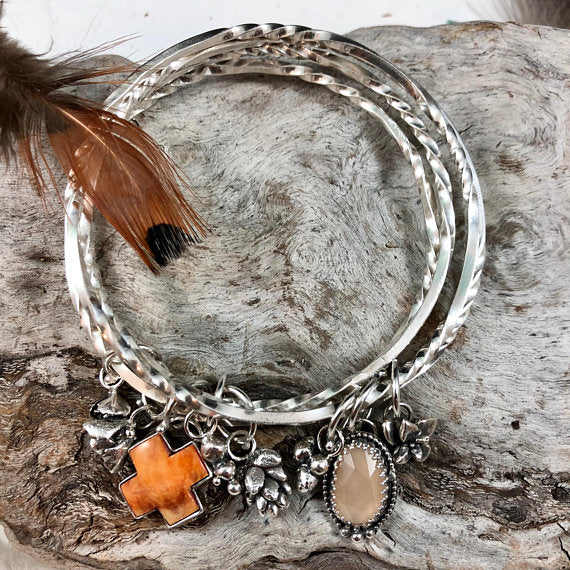 TWISTED Stacker Bangle Sterling Silver Bangle Bracelet – Trudi Madison