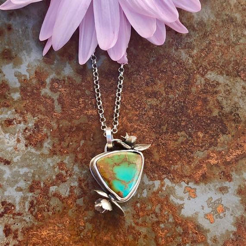 Succulents and turquoise Necklace III